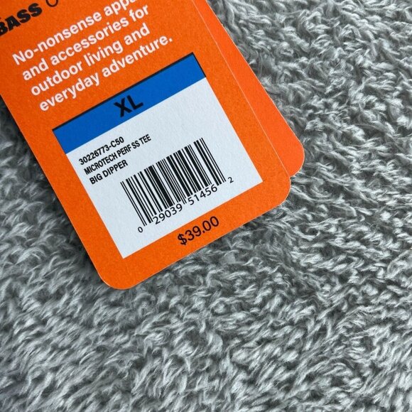 Bass Outdoor Microtech Perf Short Sleeve Tee XL Big Dipper Blue NWT 5881 - Picture 5 of 11